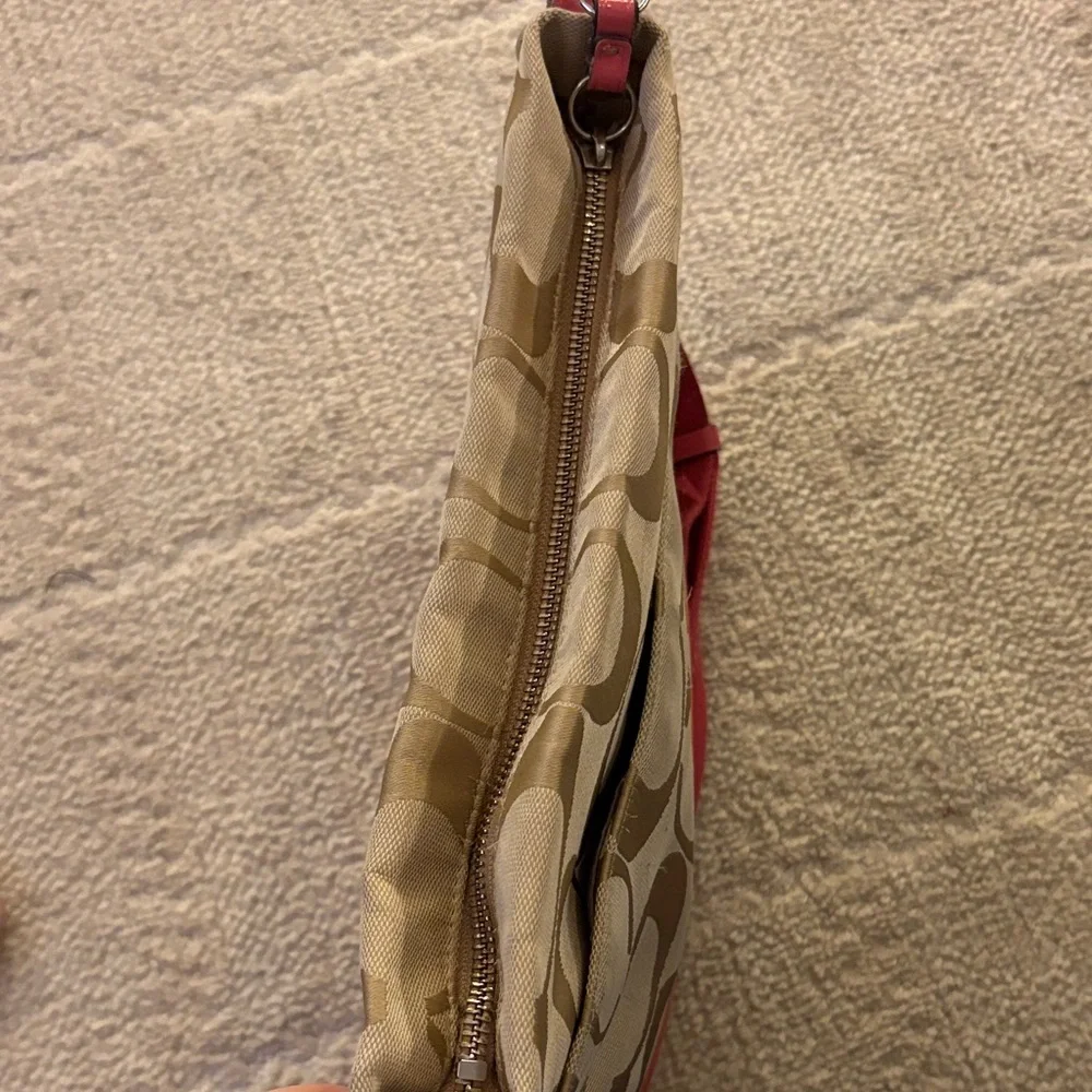 Coach Beige and pink Crossbody Bag